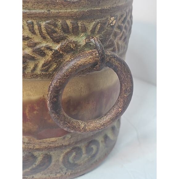 Uttermost Famous Pottery Hand Crafted Vintage Canister Jar Pot With Lid Retired - Picture 12 of 16